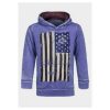 flag kids hoodie sweatshirt blue distressed look