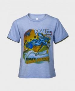 urban print short sleeve t-shirt blue