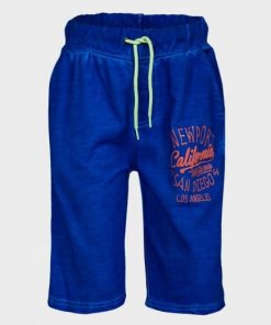 kids cotton shorts cobalt blue