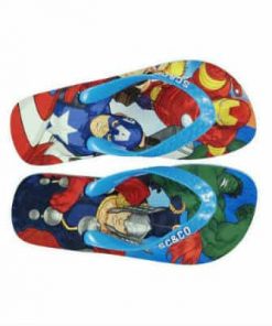 Avengers jandals with hulk, thor, captain america and iron man images