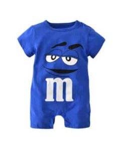cartoon boys romper suit blue style