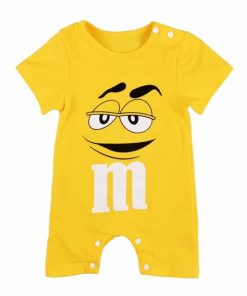 cartoon M boys romper suit yellow