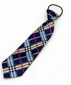childs tie blue plaid