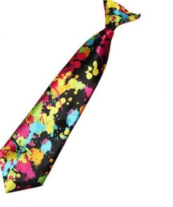 childs tie paint splatter
