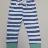 Striped boys leggings blue and neutral