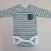 Striped baby onesie with long sleeves